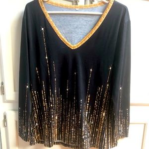 Large black and gold top
